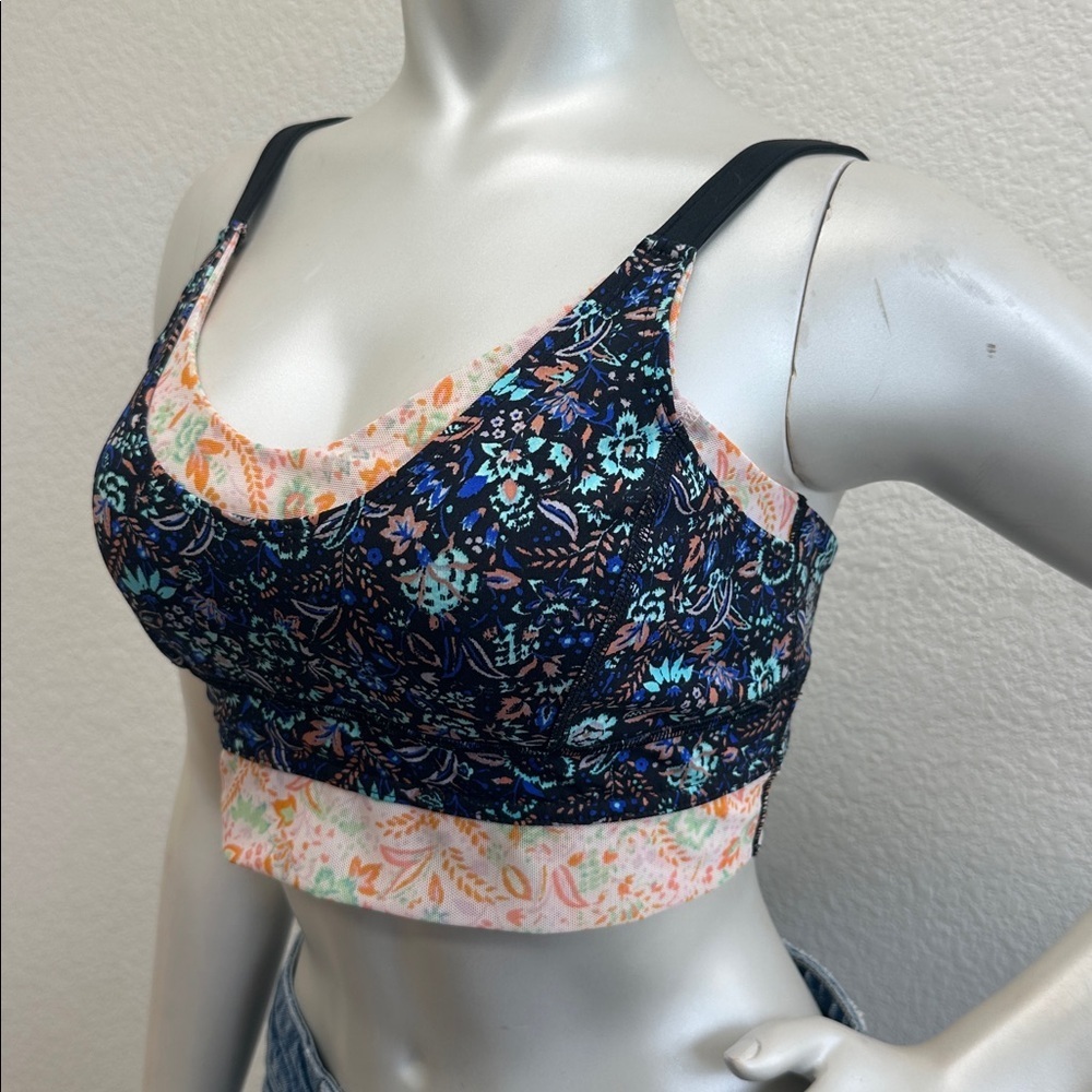 FREE PEOPLE Movement Multicolor Floral Sports Bra Women’s - Picture 5 of 10